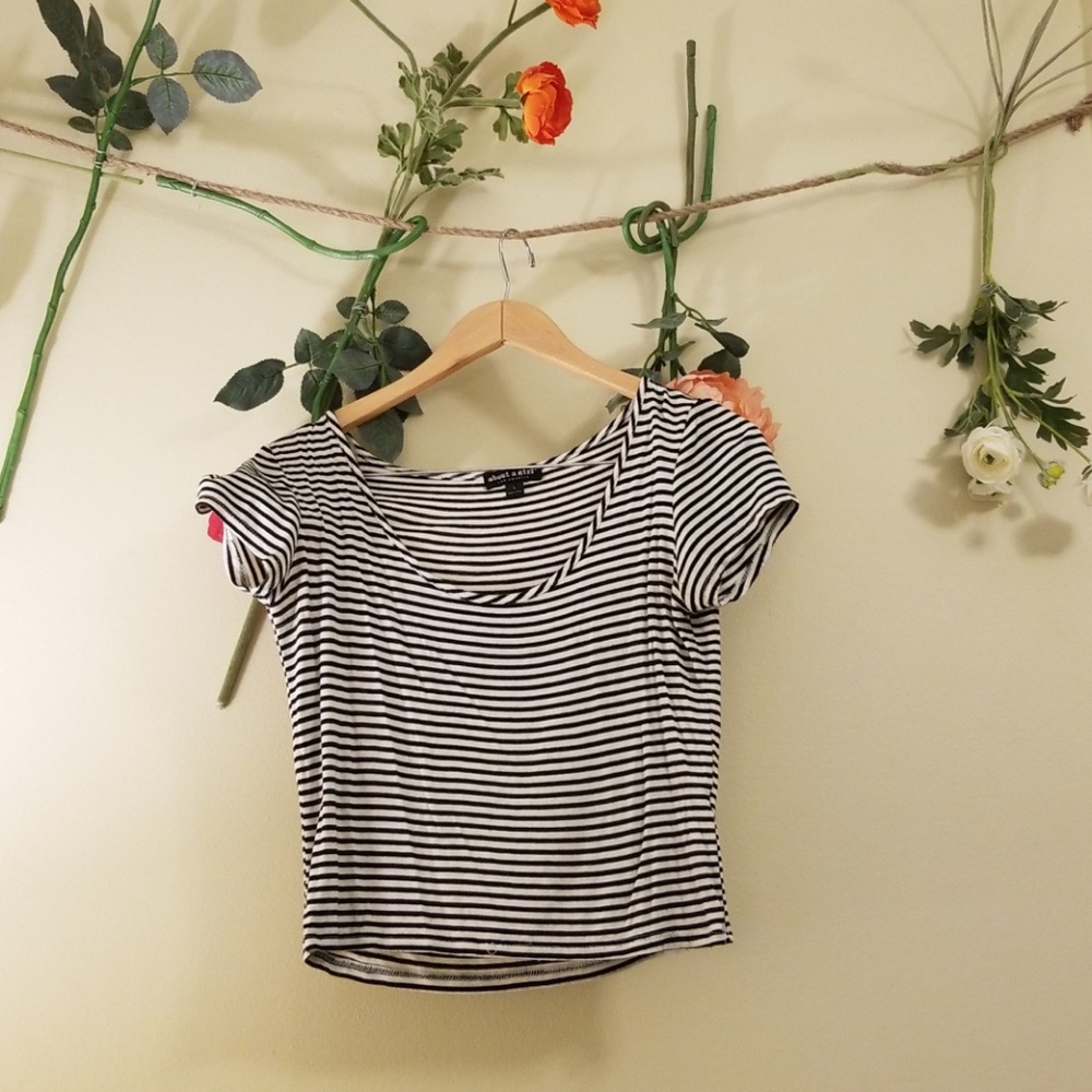 Striped T-Shirt Crop Top
